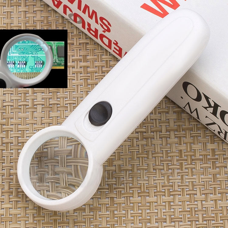 Kính lúp cầm tay loại dấu chấm than 15X với 2 đèn LED, 15X