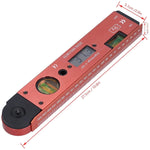 Máy đo góc kỹ thuật số LCD với thước thủy