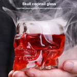 Ly uống rượu vodka whiskey hình đầu sọ pha lê, trong suốt