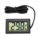 Nhiệt kế kỹ thuật số LCD mini cho tủ lạnh ngăn đá, kích thước lắp đặt 46mm x 26.6mm, chiều dài cáp 1m, PT-2