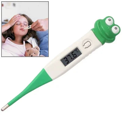 Nhiệt kế điện tử lâm sàng chống nước đầu dò linh hoạt LCD cho bé, nhiệt kế cho bé