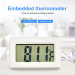 Nhiệt kế kỹ thuật số LCD mini trong nhà (hiển thị độ F), màu trắng, (hiển thị độ F)(Trắng), (hiển thị độ F)(Đen)