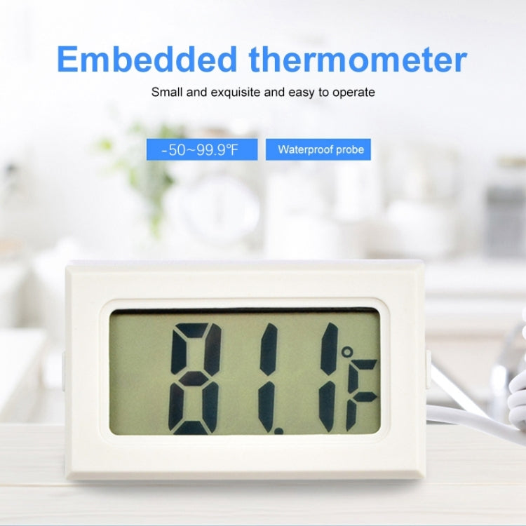 Nhiệt kế kỹ thuật số LCD mini trong nhà (hiển thị độ F), màu trắng, (hiển thị độ F)(Trắng), (hiển thị độ F)(Đen)