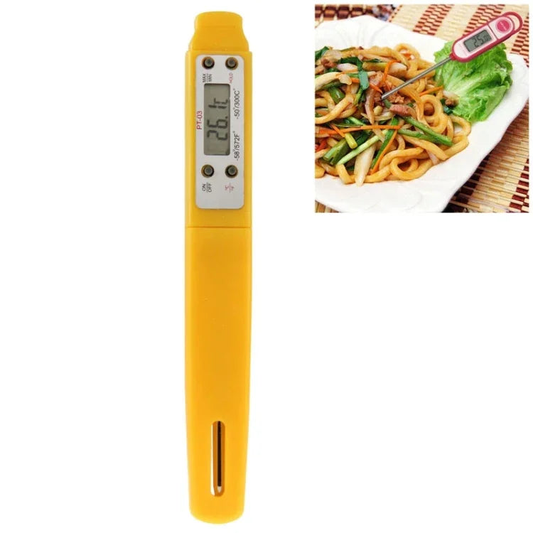 Nhiệt kế thực phẩm kỹ thuật số LCD, phạm vi nhiệt độ: -50 đến 300 độ C, nhiệt kế thực phẩm