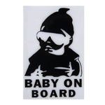 Baby On Board Pattern Vinyl Car Sticker, Size: 20cm x 13cm, Black