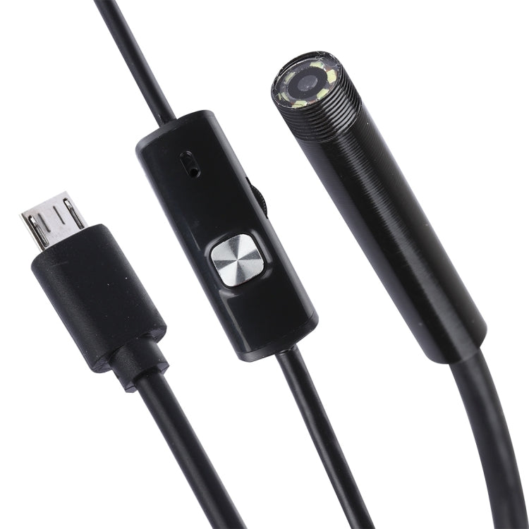 Camera nội soi ống rắn Micro USB chống nước với 6 đèn LED cho điện thoại Android OTG, chiều dài: 1m, đường kính ống kính: 7mm, 7mm