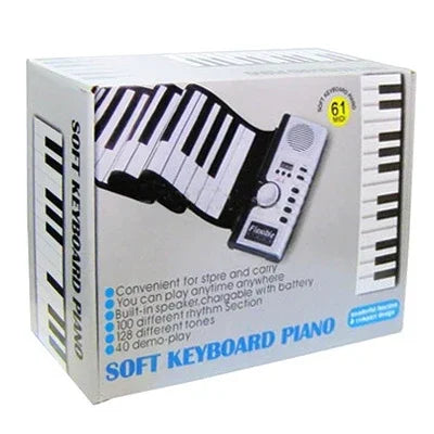 Bàn phím piano mềm cuộn lên Datopal 61 phím MIDI, 61 phím tiêu chuẩn Màu trắng