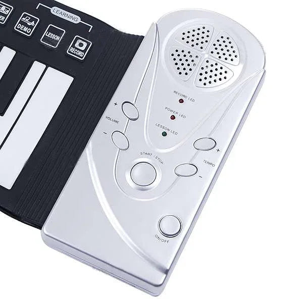 Bàn phím piano mềm cuộn lên 49 phím di động, 49 phím tiêu chuẩn Màu trắng