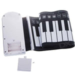 Bàn phím piano mềm cuộn lên 49 phím di động, 49 phím tiêu chuẩn Màu trắng