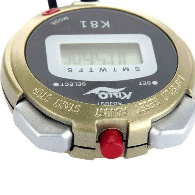 Đồng hồ bấm giờ KISLO K81 chuyên nghiệp, đồng hồ thể thao kỹ thuật số LCD cầm tay có dây đeo, K81