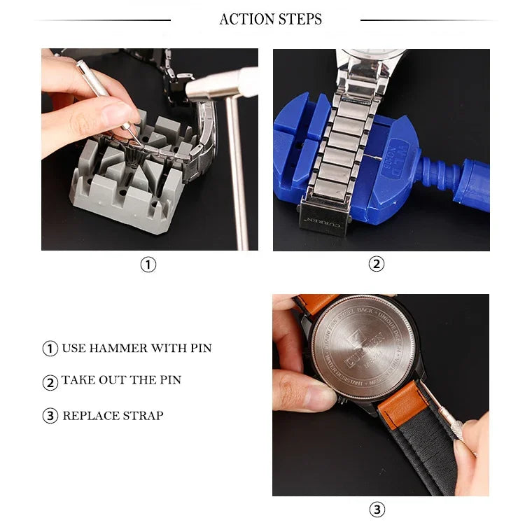 Bộ 20 dụng cụ sửa đồng hồ gồm tua vít và mở vỏ, 20 trong 1