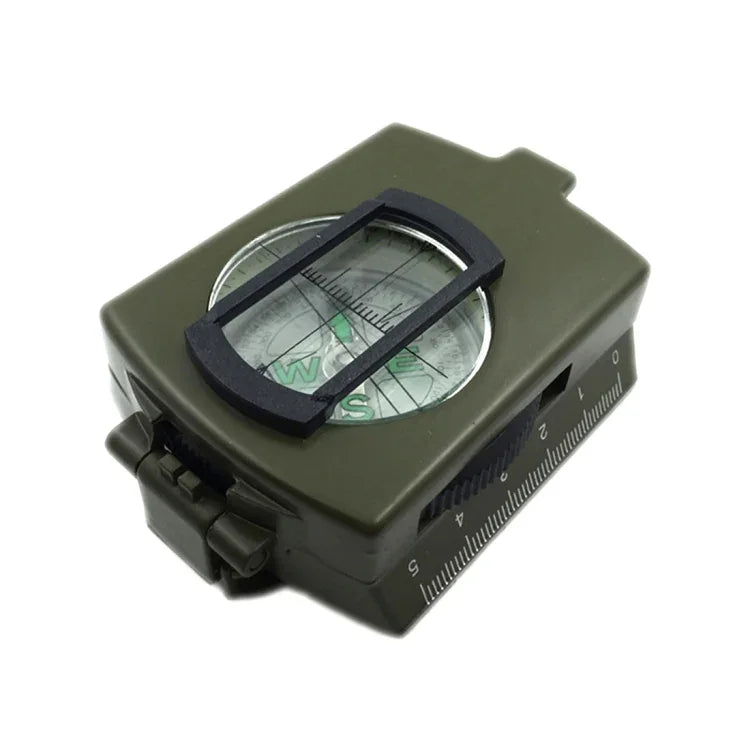 La bàn đa chức năng du lịch quân sự GoldGood DC60-2A, địa chất bỏ túi kiểu lăng kính Mỹ có màn hình phát quang (Xanh lính), DC60