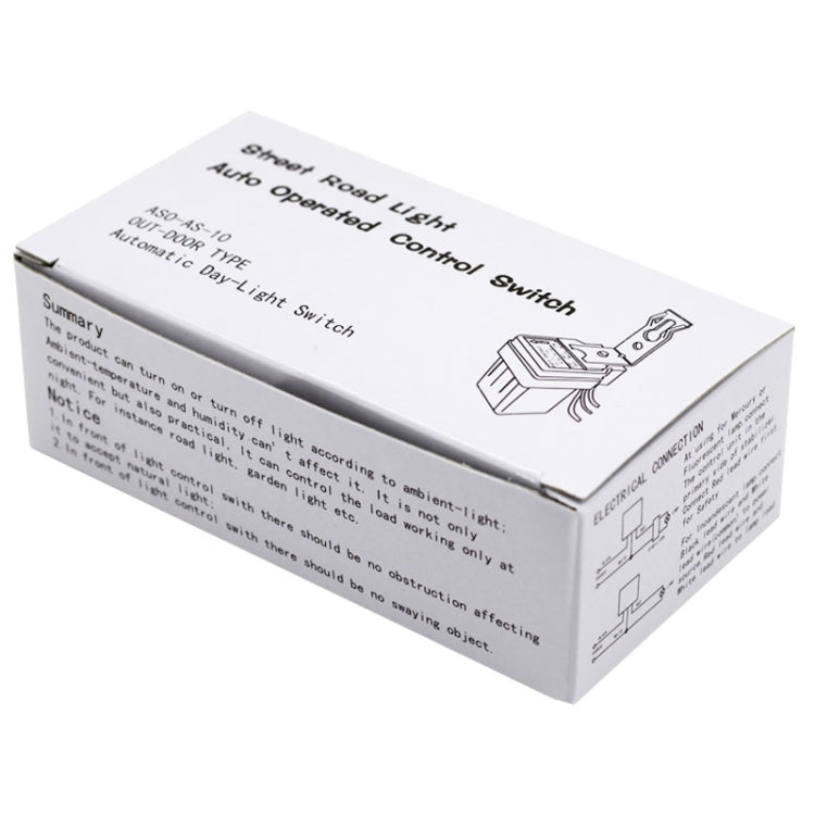 Công tắc điều khiển cảm biến đèn đường tự động chống nước AS-10 220V 10A