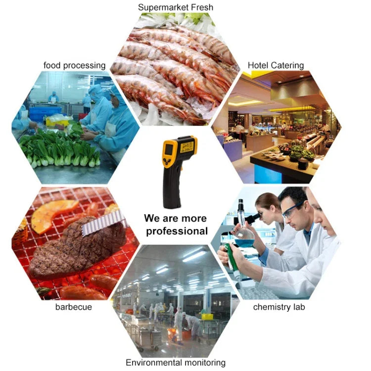 Nhiệt Kế Hồng Ngoại, Phạm Vi Nhiệt Độ: -50 - 380 Độ C (D:S = 12:1)