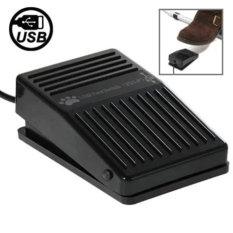 Bàn đạp chân USB điều khiển công tắc bàn phím game cho máy tính, 1 bàn đạp chân