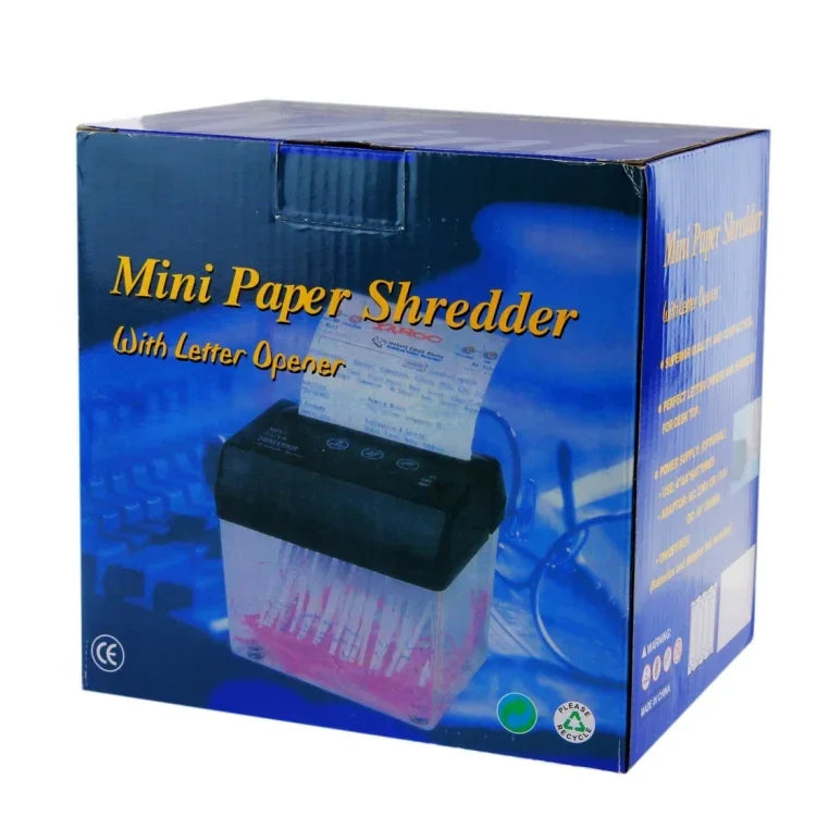 Máy hủy giấy mini USB kèm dao mở thư, máy hủy giấy USB