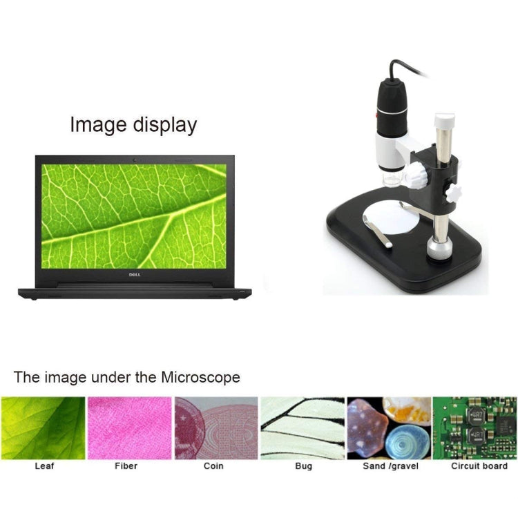 Kính hiển vi kỹ thuật số USB DMS-MDS800 40X-800X cảm biến hình ảnh 2.0MP với 8 đèn LED & giá đỡ chuyên nghiệp, 40X-800X