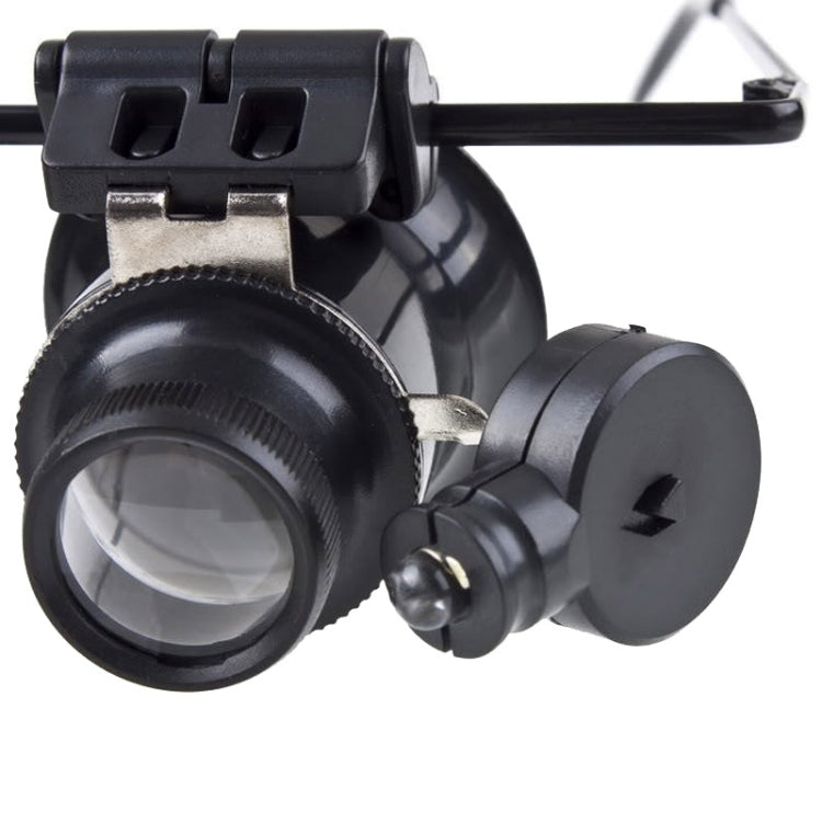 Kính lúp sửa đồng hồ loại kính 20X có đèn LED, đôi
