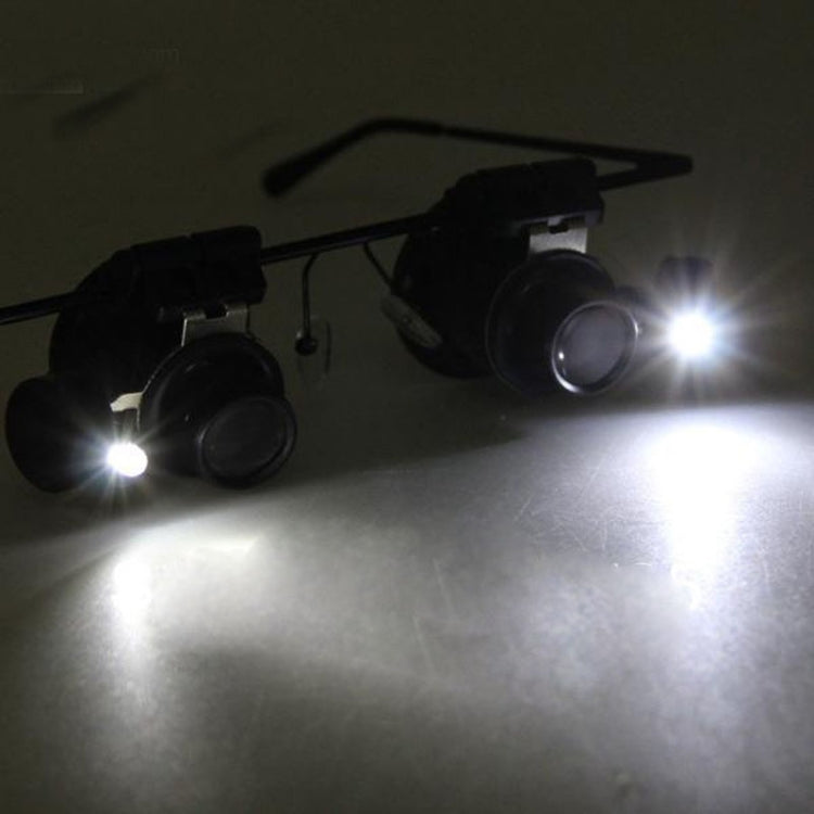 Kính lúp sửa đồng hồ loại kính 20X có đèn LED, đôi