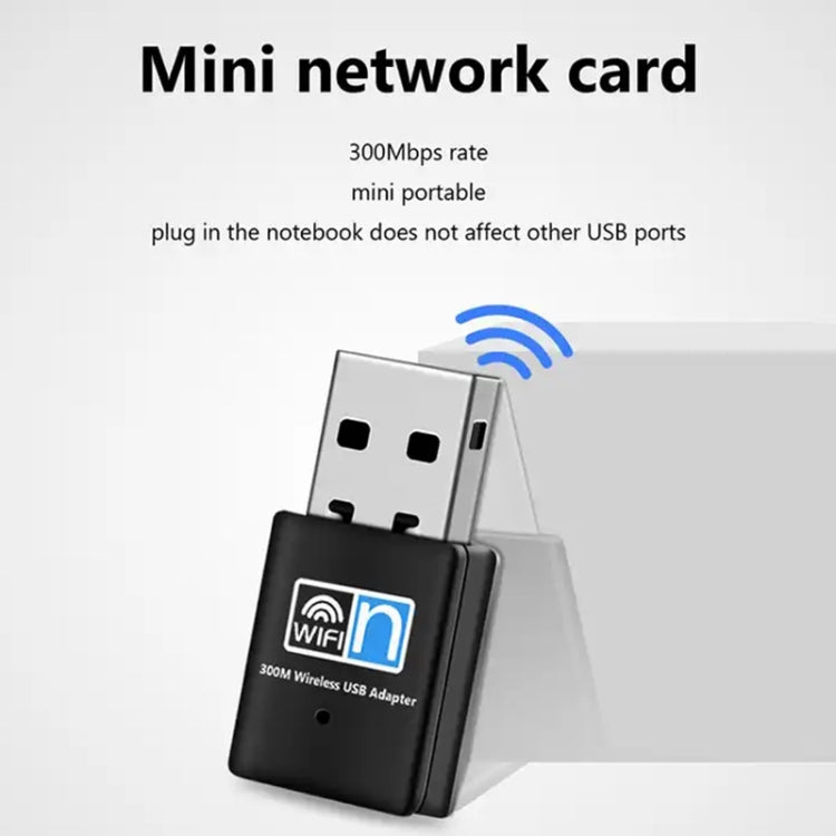Card USB mạng không dây 300Mbps 802.11N Nano, card USB
