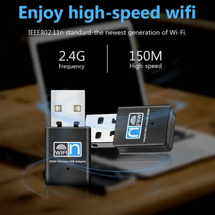 Card USB mạng không dây 300Mbps 802.11N Nano, card USB