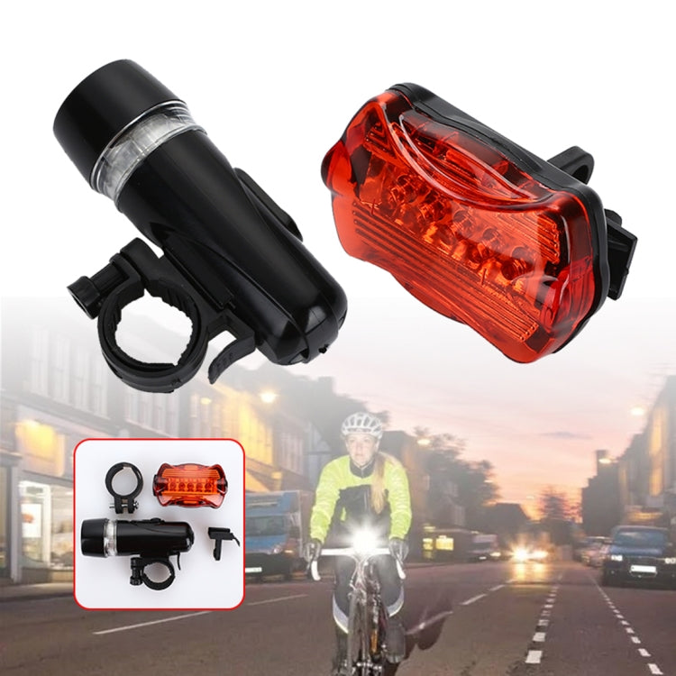 Đèn pha xe đạp chống nước 5 LED + đèn hậu an toàn, đèn pha xe đạp + đèn hậu an toàn