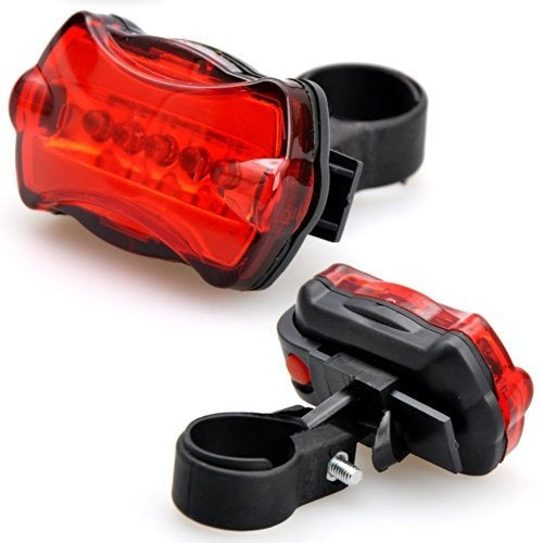 Đèn pha xe đạp chống nước 5 LED + đèn hậu an toàn, đèn pha xe đạp + đèn hậu an toàn