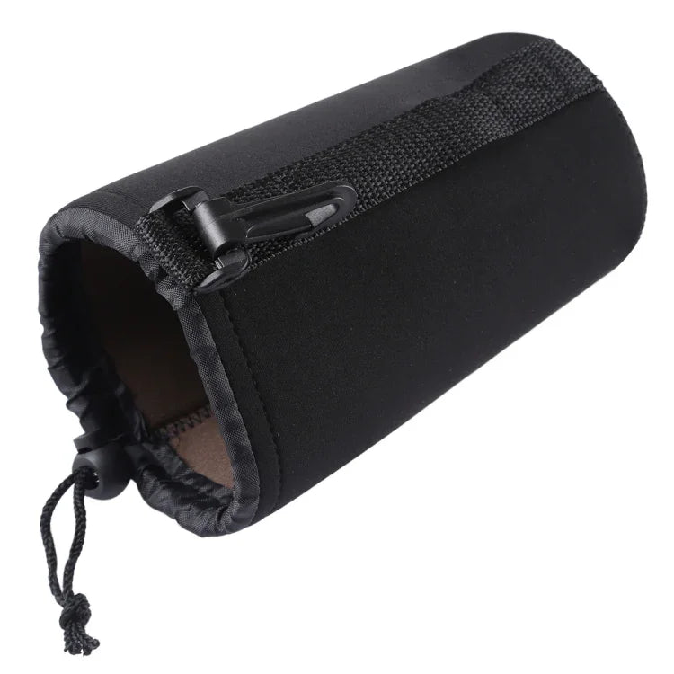 Túi đựng ống kính máy ảnh SLR bằng neoprene có móc khóa, kích thước: 10x18cm