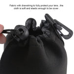 Túi đựng ống kính máy ảnh SLR bằng neoprene có móc carabiner, Kích thước: 10x14cm