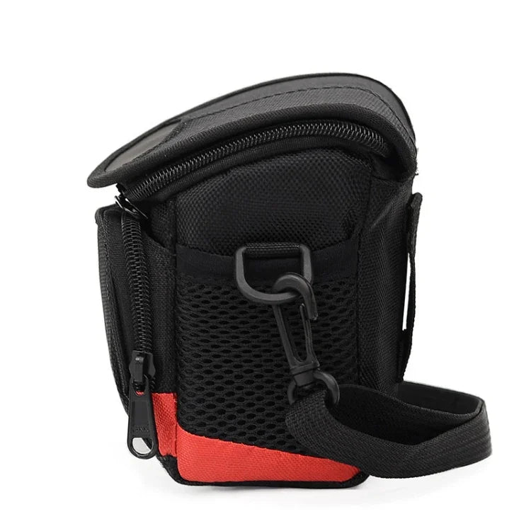 Universal Mini Digital Cloth Camera Bag with Strap, Size: 115 x 105 x 155mm, 11 x 10 x 15cm(Black)