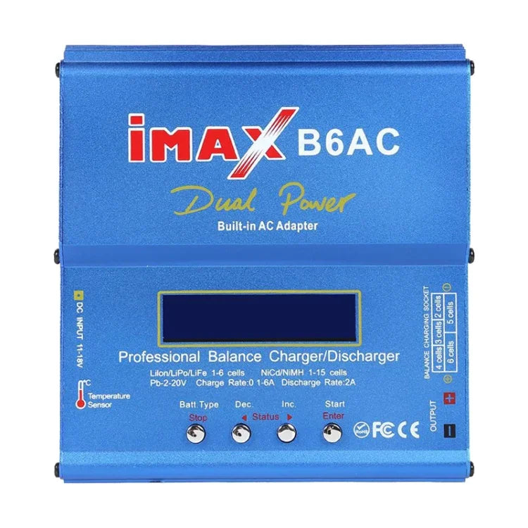 Bộ sạc cân bằng pin RC Lipo iMAX B6AC màn hình LCD 2.6 inch (100-240V / phích cắm EU), B6AC