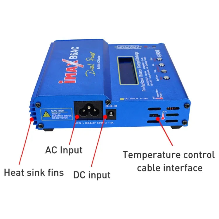 Bộ sạc cân bằng pin RC Lipo iMAX B6AC màn hình LCD 2.6 inch (100-240V / phích cắm EU), B6AC