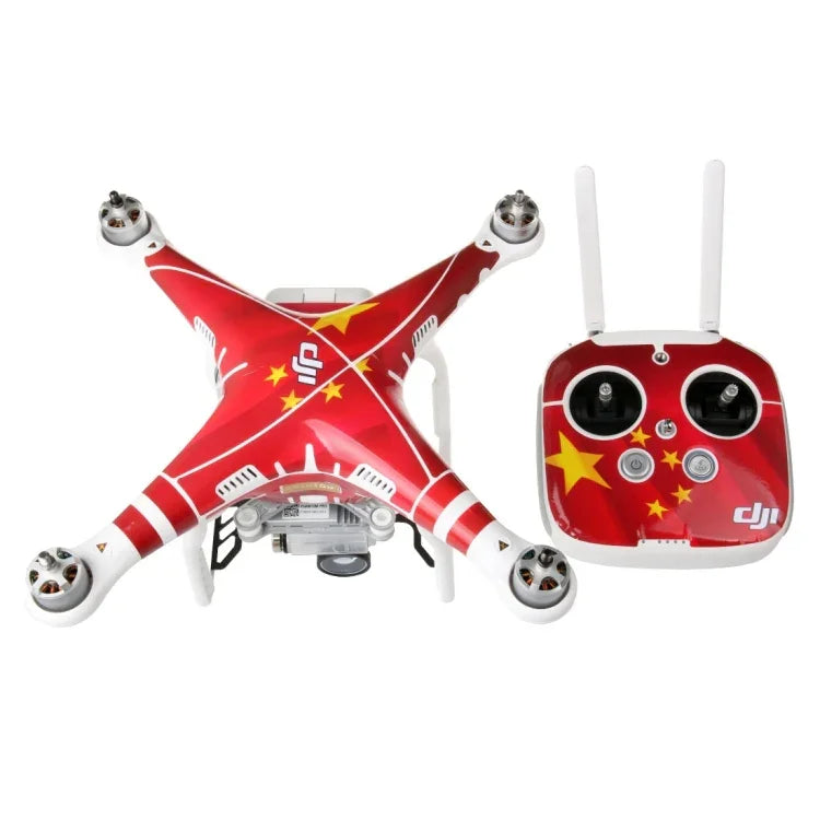 Bộ decal PVC giả sợi carbon chống nước 4D cho DJI Phantom 3 Quadcopter & bộ điều khiển từ xa & pin
