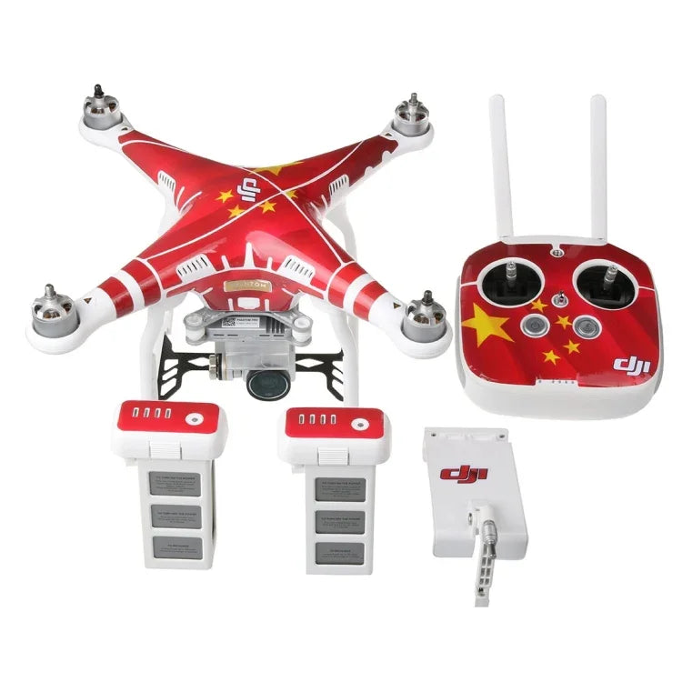 Bộ decal PVC giả sợi carbon chống nước 4D cho DJI Phantom 3 Quadcopter & bộ điều khiển từ xa & pin