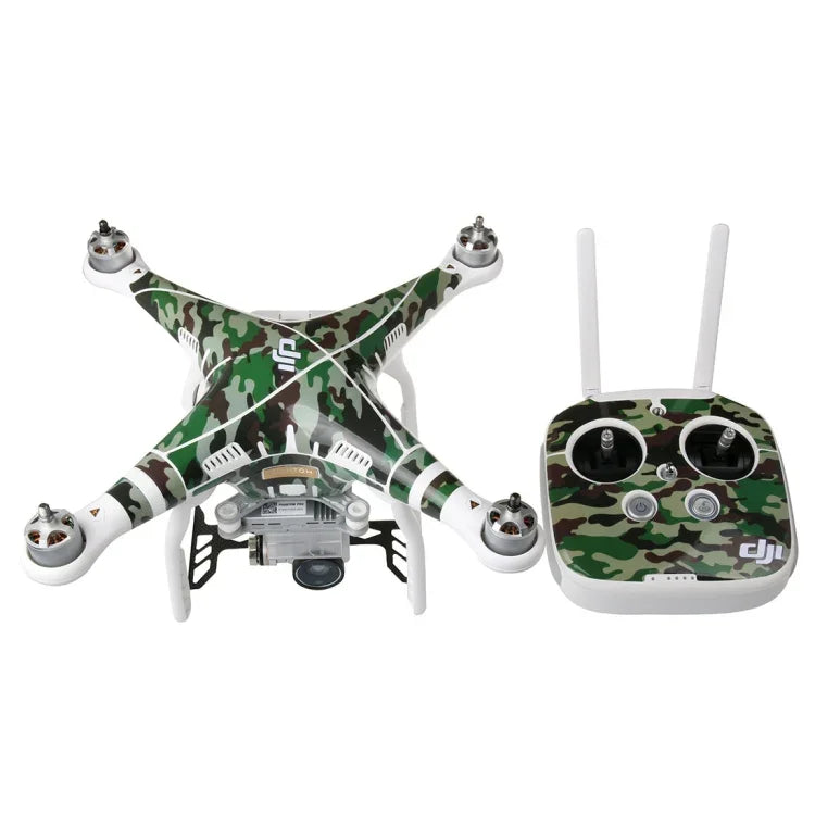 Bộ decal PVC giả sợi carbon chống nước 4D cho DJI Phantom 3 Quadcopter & bộ điều khiển từ xa & pin