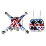 Bộ decal PVC giả sợi carbon chống nước 4D cho DJI Phantom 3 Quadcopter & bộ điều khiển từ xa & pin