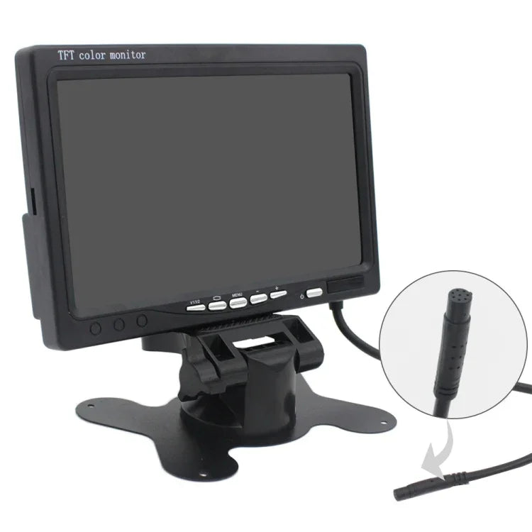 Màn hình xe hơi 7.0 inch / Màn hình camera giám sát với giá đỡ điều chỉnh góc & điều khiển từ xa, đầu vào video kép, 7.0 inch, đầu vào video kép