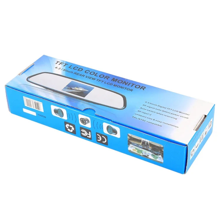 Màn hình xe hơi màu TFT-LCD 4.3 inch 480*272, hỗ trợ chức năng tự động chuyển màn hình khi lùi, 4.3 inch 480*272