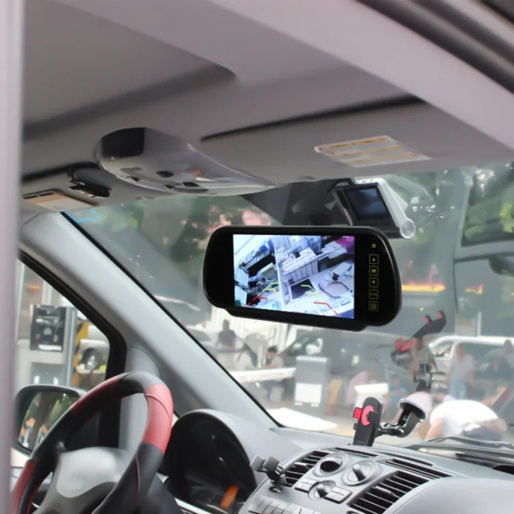 Màn hình xe hơi màu TFT-LCD 7 inch cho camera lùi, hỗ trợ chức năng tự động chuyển màn hình khi lùi, 7 inch camera lùi