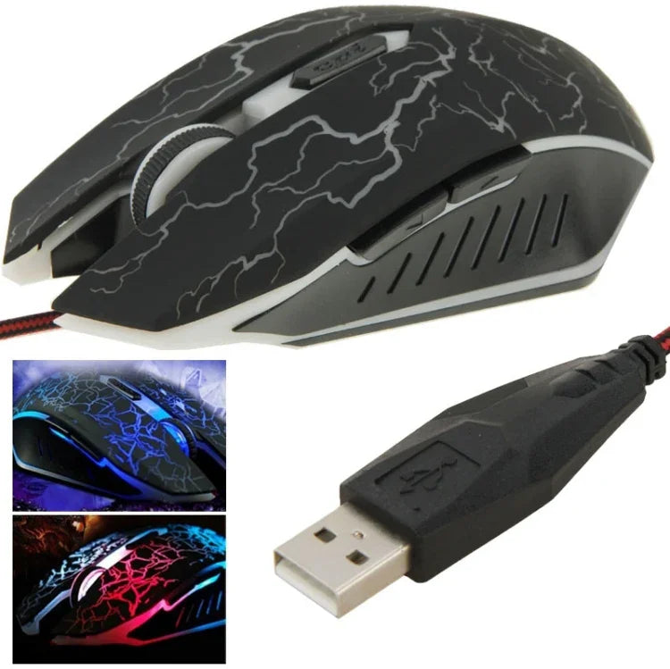 Chuột chơi game quang có dây USB 6D cho máy tính PC Laptop, USB 6D