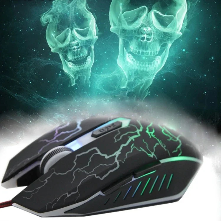 Chuột chơi game quang có dây USB 6D cho máy tính PC Laptop, USB 6D