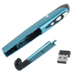 Chuột bút không dây 2.4GHz 500 / 1000DPI với đầu thu USB Mini, Khoảng cách truyền: 10m, 500 / 1000DPI Màu xanh, 500 / 1000DPI Màu xám