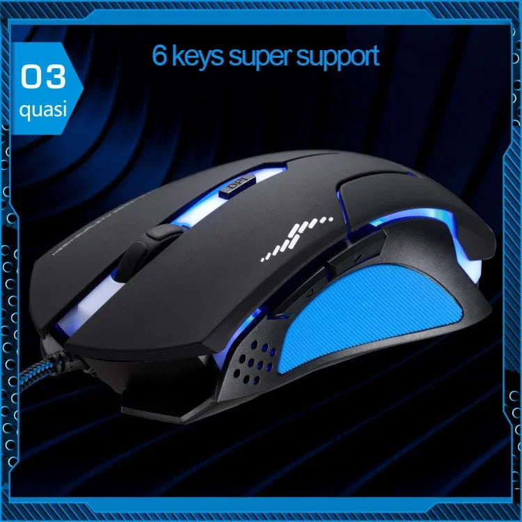 Chuột quang chơi game có dây T7 đổi màu 3 màu 1200 DPI 1600DPI 2400DPI USB, T7