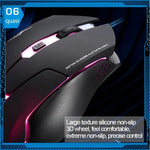 Chuột quang chơi game có dây T7 đổi màu 3 màu 1200 DPI 1600DPI 2400DPI USB, T7