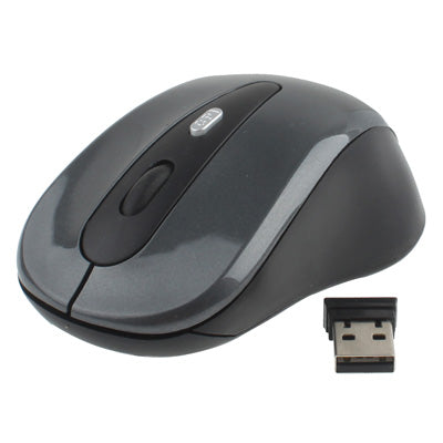Chuột quang không dây 2.4GHz với đầu thu USB, cắm là dùng, khoảng cách làm việc lên đến 10 mét
