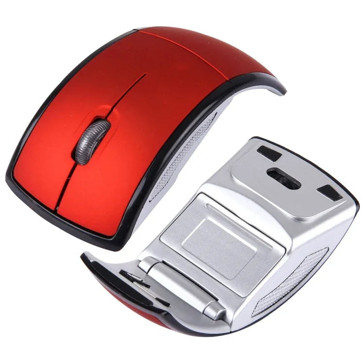 Chuột quang không dây 2.4GHz 800-1200-1600dpi có bộ thu gắn vào, gập được / Chuột không dây 2.4GHZ (Đen), 2.4GHZ (Đỏ)