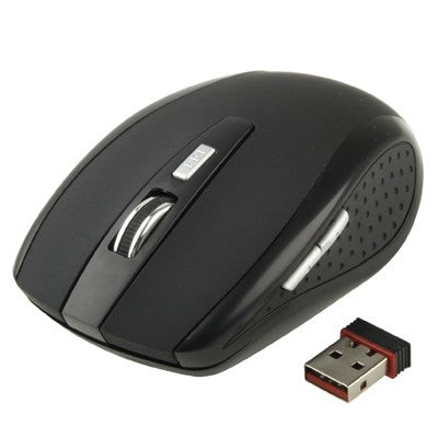 Chuột quang không dây 2.4 GHz 800~1600 DPI 6D với đầu thu USB Mini, cắm là dùng, Khoảng cách làm việc lên đến 10 mét