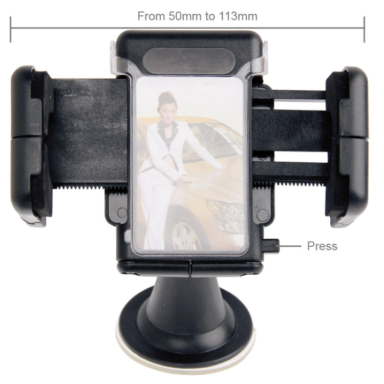 For iPhone, Galaxy, Sony, Lenovo, HTC, Huawei, and other Smartphones of Width: 5.1cm- 10.5cm, Suction Cup Car Holder