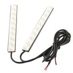 2 x 6W DIY White LED Daytime Running Light / DRL Lamp, Length: 17cm, Length: 17cm(Black)
