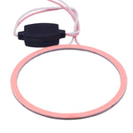80mm 5W 180LM Angel Eyes Circles Car Headlight COB LED Lights for Vehicles, DC 12-24V, 80mm Pink Light, 80mm Green Light, 80mm Red Light